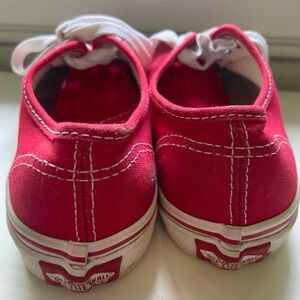Vans Red Canvas Sneakers with Classic Waffle Sole